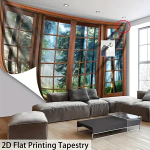 Large Forest Landscape Tapestry Wall Decor Window View Art Print Hanging Room Decoration Boho Nature Style Wall Art