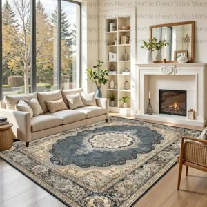European Retro Style Villa Large Living Room Carpet Antiskid Washable Bedroom Luxury Floor Mats Soft Fluffy Office Rug Custom