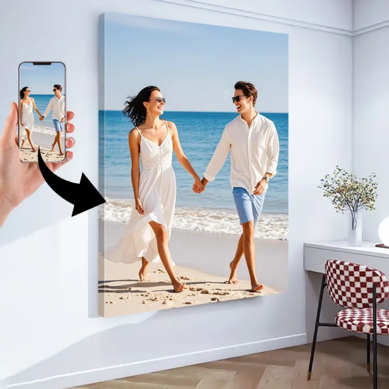 1pc custom canvas poster, your photo decorative painting, Personalized gifts For wall decor,customized gift as canvas wall art