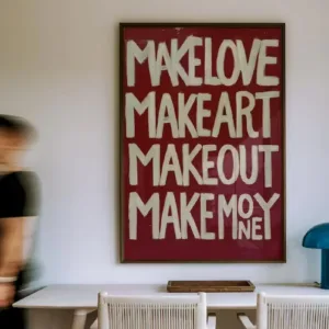 Modern,Retro Self Made Love Kisses Me Quotes Wall Art Print Canvas Painting Poster Picture For Living Room,Bedroom Home Decor