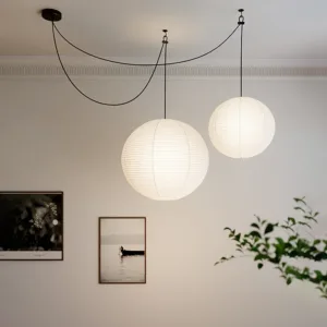 Japanese Noguchi Chandelier Rice Paper Paper Art Lantern Pendant Light for Bedroom Living room study Paper Pendant lamp