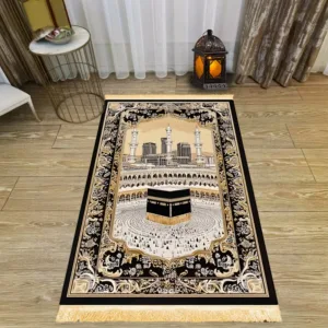 VIKAMA Muslim Prayer Mat Luxury Ethnic Style Living Room, Bedroom, Hallway, Study Prayer Mat with Anti-Slip Backing