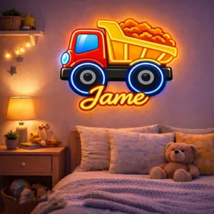 Custom Car Racing Champion Name Neon Sign , Personalized Newborn Toddler Gift, Nursery And Bed Room Wall Art Decor