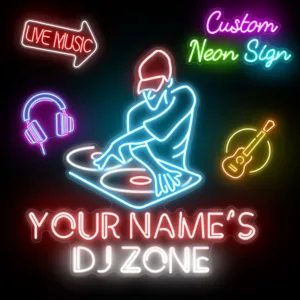 Custom Neon Signs Personalized Name LED DJ Neon Lights Wed Bar Business Logo Solan Party Room Drop Shipping Outdoor Waterproof