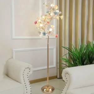 Crystal Floor Lamp Living Room Sofa Decoration Tree Branches Light Luxury High-End Floors Lamp Bedroom Vertical 2023 New Model