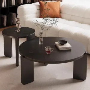 Minimalist Modern Coffee Table Design Simple Beauty Trendy Coffee Table Living Room Organizer Round Table Basse Home Furniture