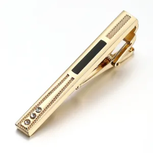 New Gold Silver Color Rhinestone Copper Tie Clip Business Party Wedding Jewelry Accessories For Men Gifts