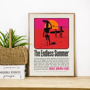 The Endless Summer Canvas Print John Van Hamersveld Natural Retro Movie Poster Surfboard Wall Art Picture Vintage Painting De