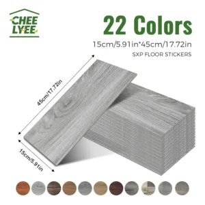 32 Pieces of 15X45Cm Sxp Wood Grain Strips, Self-Adhesive Floor Stickers, Diy-Friendly, Peel and Stick, with Aluminum Foil Ba