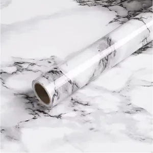 40cm Wide Wallpaper Self Adhesive Waterproof Marble Wallpaper Vinyl Film Wall Sticker Bathroom Kitchen Cabinet Room Decoratio