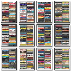 Cassette Print Music Poster Retro Pop Art Print Music Albums Canvas Painting Wall Art Picture for Living Room Home Decoration