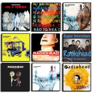 Rock Band Radiohead Album Poster Classic Vintage Canvas Painting HD Quality Wall Art Retro Posters for Home Room Wall Decor