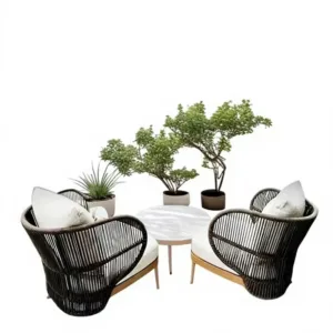 Nordic-style Outdoor Metal Lounge Sofa Coffee Table Set Creative Lazy Chair Courtyards Gardens Open-air Spaces; Export-ready