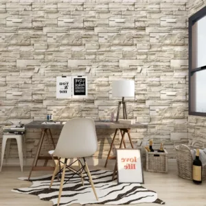 Stone Peel And Stick Wallpaper Faux Brick Vinyl Self-adhesive 3D Wallpaper For Bedroom Living Room Walls Home Decoration Stic
