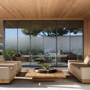 Premium New Design Luxury Solid Teak Lounge Sofa Set Outdoor Patio Garden Residential Teak Furniture Teak Furniture Set