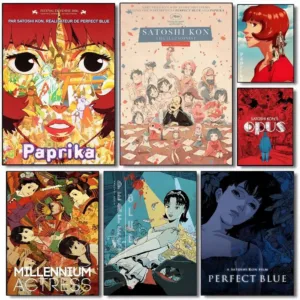 Kon Satoshi Movie Classic Vintage Posters Vintage Room Bar Cafe Decor Stickers Wall Painting