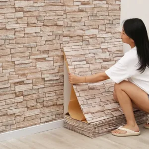 3D Self-Adhesive Wallpaper 70cm*1/5/10m Continuous Waterproof Brick Wall Stickers Living Room Bedroom Children's Room Home De