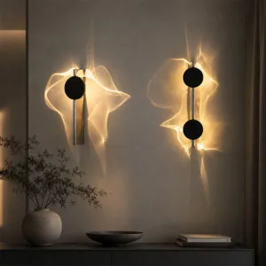 Ripple LED Wall Light Rotatable Corrugated Wall Lamp Stainless Steel Atmosphere Wall Sconces Hotel Bedroom Bedhead Lights