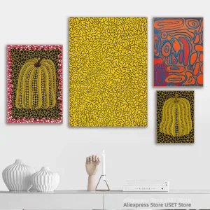 Yayoi Kusama Abstract Art Canvas Posters Prints Home Wall Decor Modern Painting Living Room Decoration