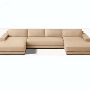 Design Living Room Furniture Comfortable Seating U-Chaise Sectional Upholstery Fabric Sofa