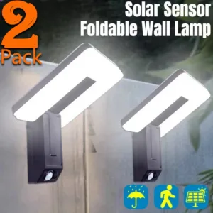 1/2Pcs Solar LED Lights Outdoor Foldable 120° Motion Sensor Wall Lamp Waterproof Spotlights 3 Modes Street Light Garden Decor