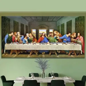 Classic Wall Famous Figure Paintings Vintage Wall Art Jesus and The Last Supper Canvas Poster Print Picture Home Decor Mural