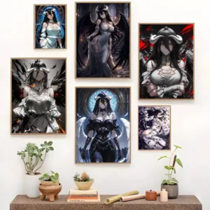 Cartoon Anime A-Albedo Classic Vintage Posters Whitepaper Prints Posters Artwork Kawaii Room Decor