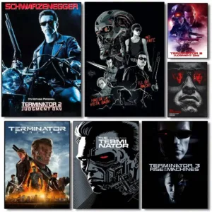 80s Movie TV The Terminator Classic Vintage Posters Whitepaper Prints Posters Artwork Room Decor
