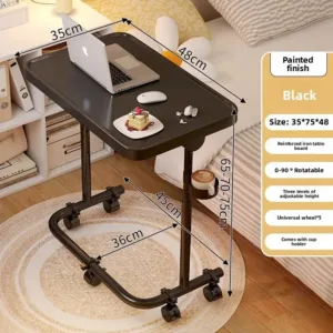 Exquisite Household GoodsBedside Table Removable Folding Computer Table Lifting Desk With Wheels Small Desk Living Room Sofa