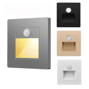 Infrared Motion Sensor Wall Lights Indoor Outdoor Recessed Step Stair Corner wall Lamp garden light bedroom Corridor Footlight