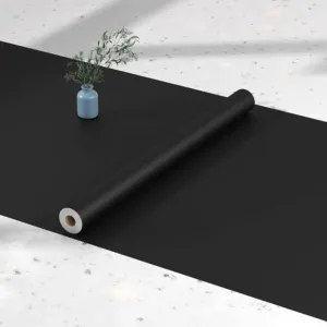 80CM Width Self-adhesive Film Black Matt Thickened Sticker Furniture Kitchen for Cupboards Tables Wall DIY Renovation Wallpaper