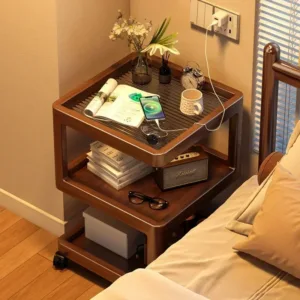 Stable Movable bedside table Bedroom multi-functional shelf Multi-layer coffee table side cabinet Sofa side storage rack