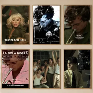 La Bola Negra The Black Ball Poster PP Self-Adhesive Wall Sticker Bedroom Gaming Cafe/Bar Vintage Aesthetic Decor Ideal Gift
