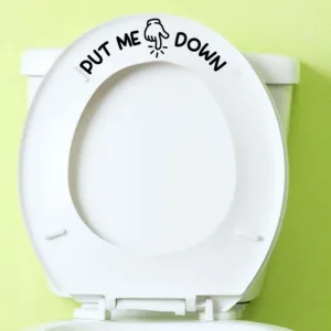Put Me Down Toilet Sticker Home Decoration Accessories For Kitchen Home Party Decor Wallpaper