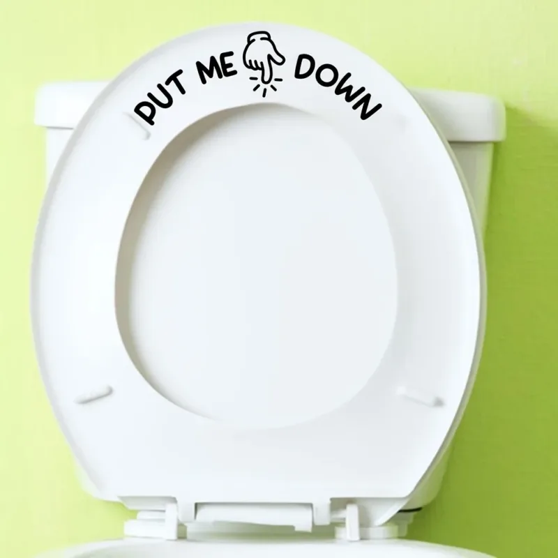 Put Me Down Toilet Sticker Home Decoration Accessories For Kitchen Home Party Decor Wallpaper