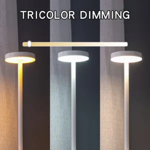USB Rechargeable Led Night Light Desk Lamps 3 Color Touch Metal Table Lamp Bedside Outdoor Dining Written Lights Room Decor Gift