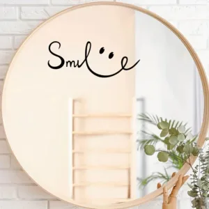 Smile Mirror Wall Sticker Removable Wall Stickers Diy Wallpaper For Hallway Wall Decoration Murals
