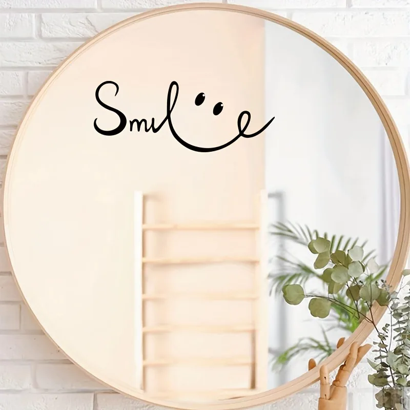 Smile Mirror Wall Sticker Removable Wall Stickers Diy Wallpaper For Hallway Wall Decoration Murals