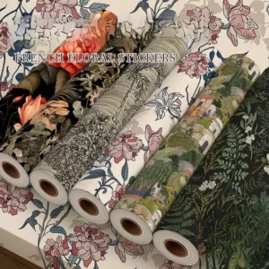 1/2/3m Vintage Furniture Stickers Wallpaper Self-adhesive Waterproof Mural Room Renovation Bedroom Decor Wardrobe Door Sticke