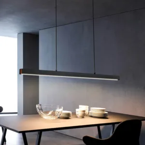 LED restaurant chandelier modern simple long strip dining table dining room bar lamp Nordic minimalist office lights