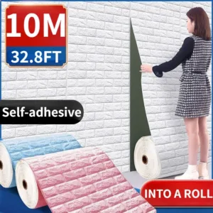 3D Foam Brick Wall Panels Stickers Self Adhesive Waterproof Living Room Wallpaper Wall Decal Home Decor Wallcovering TV Backd
