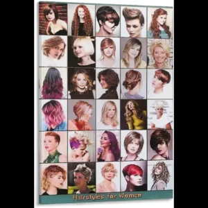 Modern Womens Hairstyles Poster Fashion Barber Beauty Salon Canvas Wall Art for Living Room Bedroom Decor xinch xcm Framed
