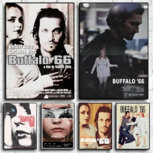 Vintage Classic Movie Buffalo 66 Vincent Gallo Christina Ri Old Film Poster Canvas Painting Wall Art Picture Home Interior De