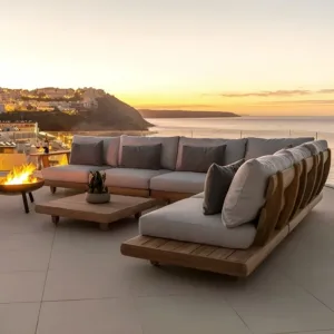 8 Pieces Garden Furniture Outdoor Lounge Patio Sectional Sofa Set Modular Cushion Couch Outdoor Furniture Sofa Set