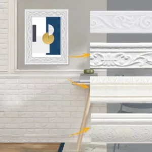 3D Foam Wall Edge Strip Stickers Self Adhesive Waterproof Baseboard Wallpaper Border Wall Sticker Bedroom Home Wall Decoratio