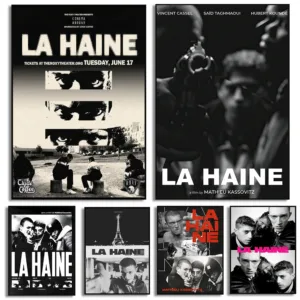 Movie La Haine Poster French Classic Film The Hate Prints Canvas Painting La Haine Wall Art Pictures Home Room Movie Decoration
