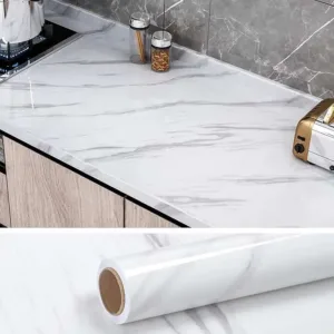 Waterproof Self-adhesive Wall Wallpaper High Temperature Resistance Peel and Stick Wallpaper White Wallpapers Home Decor Stic