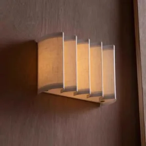 Fabric Atmosphere Wall Lamp Nordic Retro Personality Wave LED Lights for Living Room Bedroom Corridor Wabi Sabi Style Wall De