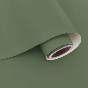 55cm Width Green Matt Self-Adhesive Film Sticker Thickened Furniture Kitchen Cupboards Tables Wall DIY Renovation Wallpaper