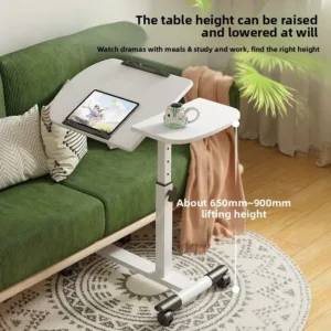 Modern Folding bedside table simple household sofa side bedroom removable lift computer desk office small table Durable